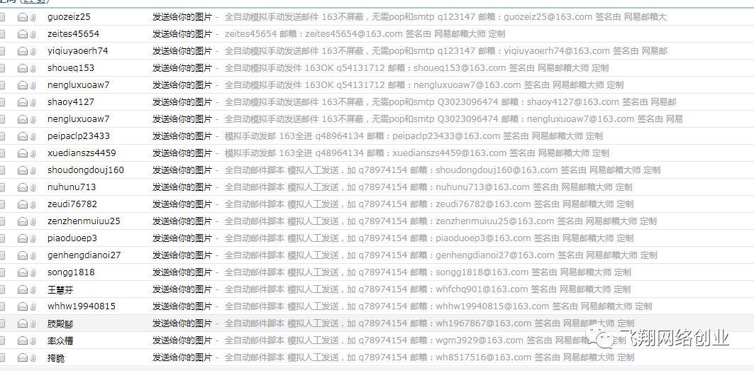 163邮件,全自动模拟手动发送,附带价值2000的注册机的图片 网赚项目