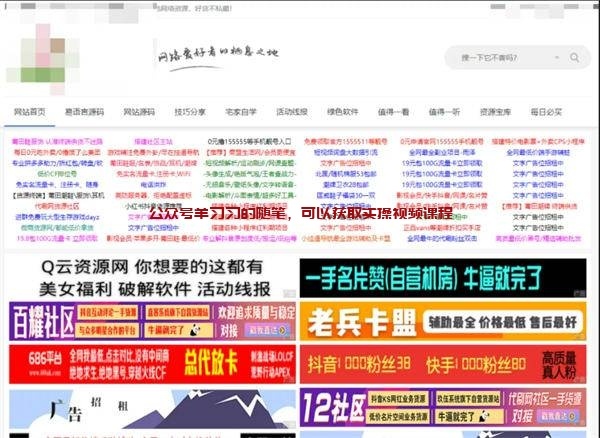 教程资源类免费分享类网站,靠广告位月赚数万元的图片 第1张 网站广告位赚钱 第1张