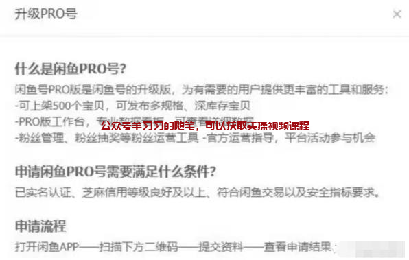 闲鱼pro卖家如何开通,闲鱼开通pro账号方法教程的图片 第4张 闲鱼pro开通方法 第4张