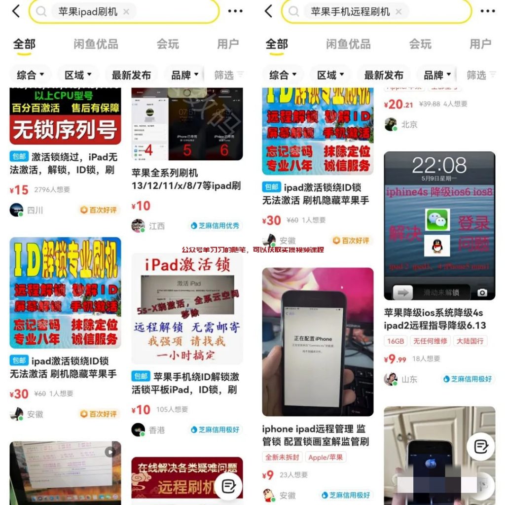 闲鱼卖iPhone苹果刷机找回密码服务,一单利润30+的图片 第3张