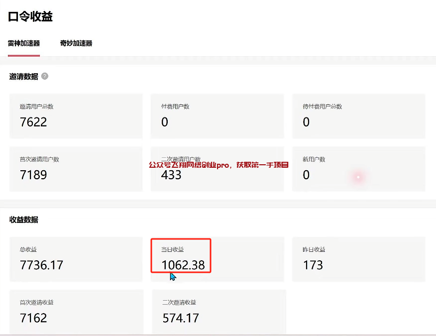 雷神加速器拉新推广赚钱项目,有人日赚过千的图片 第2张 雷神加速器拉新 第2张